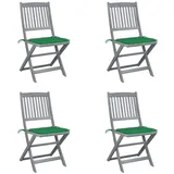 vidaXL Klappbare Gartenstühle 91 x 0 x 0 cm grün 4 St.