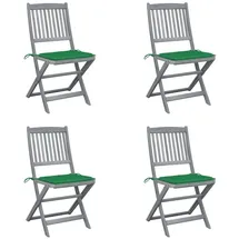 vidaXL Klappbare Gartenstühle 91 x 0 x 0 cm grün 4 St.