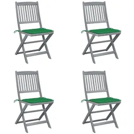 vidaXL Klappbare Gartenstühle 91 x 0 x 0 cm grün 4 St.