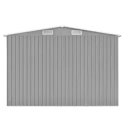vidaXL Gartenhaus 257x298x178 cm Metall Grau