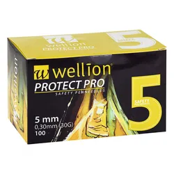 Wellion Protect Pro Safety Pen-needles 30 G 5 mm