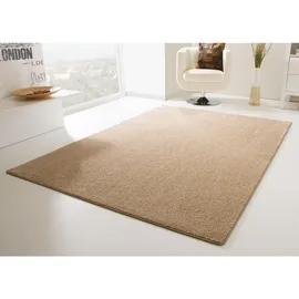 Steffensmeier Teppich Cambridge, Wohnzimmer, Schlafzimmer, in Sand, Größe: 200x200 cm