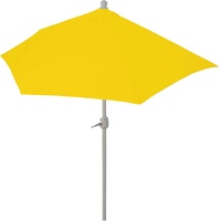 Mendler Sonnenschirm halbrund Parla, Halbschirm Balkonschirm, UV 50+ Polyester/Alu 3kg 270cm ohne Ständer - gelb
