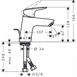 Hansgrohe Logis 70 Einhandmischer chrom 71070000