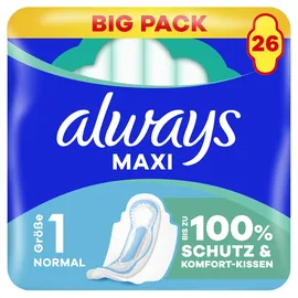 Always Maxi Normal Binden Größe 1 Flügel 26 St.