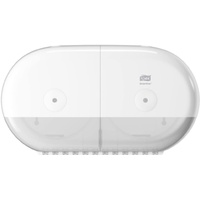 Tork SmartOne® Mini Doppelrollenspender für Toilettenpapier Weiß T9 Hohe Kapazität, Elevation Linie, 682000