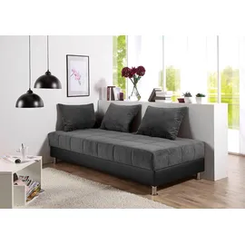 MAINTAL Polsterliege 83 x 203 cm Schwarz/Grau