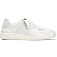 CLARKS Herren CourtLite Tie Sneaker, White Leather, 41.5