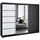 A&J MöbelLand Schiebetürenschrank VILUNO 200 x 215 x 59,5 cm Schwarz/Weiß