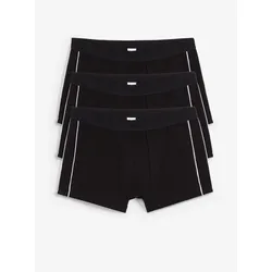 bonprix Boxershorts eng (3er Pack), schwarz, 8 (XXL), mit Baumwolle