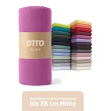 OTTO home Spannbettlaken Blackberry Single-Jersey 140 x 200 cm beere