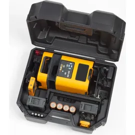 Fluke PLS HV2R Rotationslaser-Kit, rot, mit Stativ und Nivellierlatte