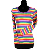 Thetru Damen Ringelshirt langarm bunt – alltagstauglich (4XL)