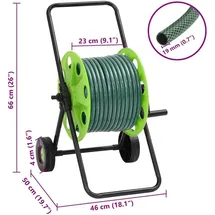 vidaXL Schlauchwagen 30 m grün