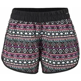 LASCANA Badeshorts Damen Schwarz/Mehrfarbig 48