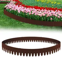 REAWOW 8 stück Rasenkante Metall Mähkante,99.7cm L x17cm H Rasenbleche Metall mit Dornen,Beeteinfassung für Hof Garten Bauernhof Verwendet Werden...