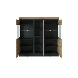 Sconto Highboard 167 x 164 x 40 cm Braun