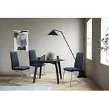 Polsterstuhl STRESSLESS "Laurel", blau (blau dinamica, chrom glänzend), B:53cm H:105cm T:60cm, Microfaser DINAMICA (88% Polyester, 12% Polyurethan), Stühle, Polsterstuhl, High Back, Größe M, mit Beinen aus Stahl in Chrom glänzend