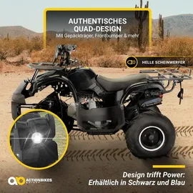MIWEBA Kinder Quad S-8 Farmer 125 cc Motor Miniquad 125 ccm Toronto (Schwarz)
