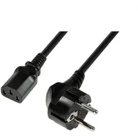 Logilink Strom Anschlusskabel [1x Schutzkontakt-Winkelstecker - 1x Kaltgeräte-Stecker C13]