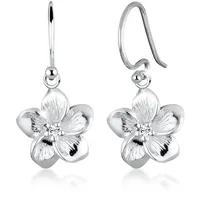 Elli Ohrhänger Frangipani Blüte weiß 925 Silber onesize