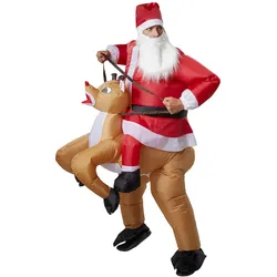 tectake® Aufsitzkostüm Santa Claus