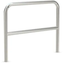 Fahrrad Anlehnbügel 9210 Edelstahl | 1000mm | mit Knierohr | Fahrradständer für 2 Fahrräder zum Einbetonieren | Anlehnparker Einzelständer