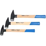 SW Stahl Sw-stahl 50930l Schlosshammer-set mit Stielschutz 3-teilig I Werkzeughammer aus Hickoryholz I Hammer mit Kopfgewichten 300g - 500g - 800g