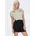 Satin Mix Top Kurzarmshirt Beige M