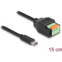 DeLock USB-C auf Terminalblock Adapter 15 m Schwarz