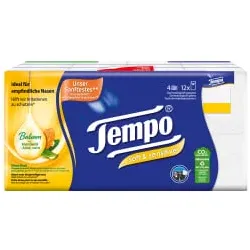 Tempo Soft & Sensitive Taschentücher 830308 , 1 Packung = 12 x 9 Tücher = 108 Tücher