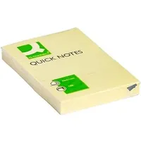 Q-Connect KF10501 Haftnotizblock 51 x 76 mm, 100 Blatt, gelb / 7.8.Selbstklebewürfel Haftnotizzettel Sticky Notes