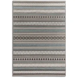 Outdoorteppich Tanya 80 x 150 cm Polypropylen Grau