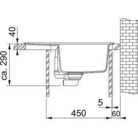 Franke Basis BFG 611-62 Onyx + Excenterbetätigung