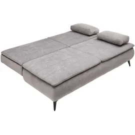 Novel Boxspringsofa, Grau, Textil, 2-Sitzer, Füllung: Schaumstoff, 204x93x100 cm, Stoffauswahl, Schlafen auf Sitzhöhe, Wohnzimmer, Sofas & B/H/T ca. 204,00x93,00x100,00