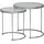 KADIMA DESIGN 2tlg Runder Glas Couchtisch Set, modernes Design mit Stauraum, platzsparend.