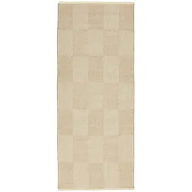 HAY Check Wollteppich 80 x 200 cm Beige/Khaki