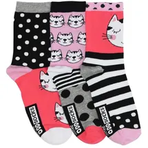 United Oddsocks Katzen Oddsocks Socken in 37-42 im 3er Set - Strumpf - Einheitsgröße