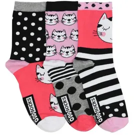 United Oddsocks Katzen Oddsocks Socken in 37-42 im 3er Set - Strumpf - Einheitsgröße