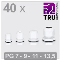 TRU Components TC-13448632 Kabelverschraubung PG7, PG9, PG11, PG13.5 Polyamid