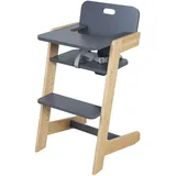 roba Babyhochstuhl Nature Up - Mitwachsend - 3-Punkt-Gurt - Natur - Anthrazit | Gr.: onesize