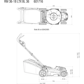 Metabo RM 36-18 LTX BL 36 ohne Akku