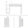 ML-Design Schreibtisch Weiß, 40x91x110 cm, Arbeitszimmer, Schreibtische, Bürotische