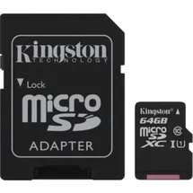 Kingston microSDXC Canvas Select 64 GB Class 10 UHS-I + SD-Adapter