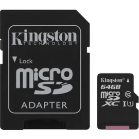 Kingston microSDXC Canvas Select 64 GB Class 10 UHS-I + SD-Adapter