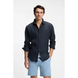 Boss Leinenhemd Regular Fit Blau XXXL