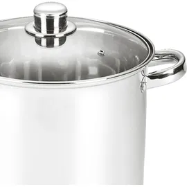Michelino Edelstahl Kochtopf mit Glasdeckel 32 cm