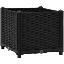 furnicato Hochbeet 40 x 40 x 38 cm Schwarz
