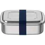 Thermos THERMOcafé by THERMOS TC SANDWICH BOX saphire blue 1,00l, Brotdose aus Edelstahl mit Textilband, Pausenbrot für Uni, Schule und Büro, spülmaschinenfest und BPA-frei
