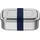 Thermos THERMOcafé by THERMOS TC SANDWICH BOX saphire blue 1,00l, Brotdose aus Edelstahl mit Textilband, Pausenbrot für Uni, Schule und Büro, spülmaschinenfest und BPA-frei